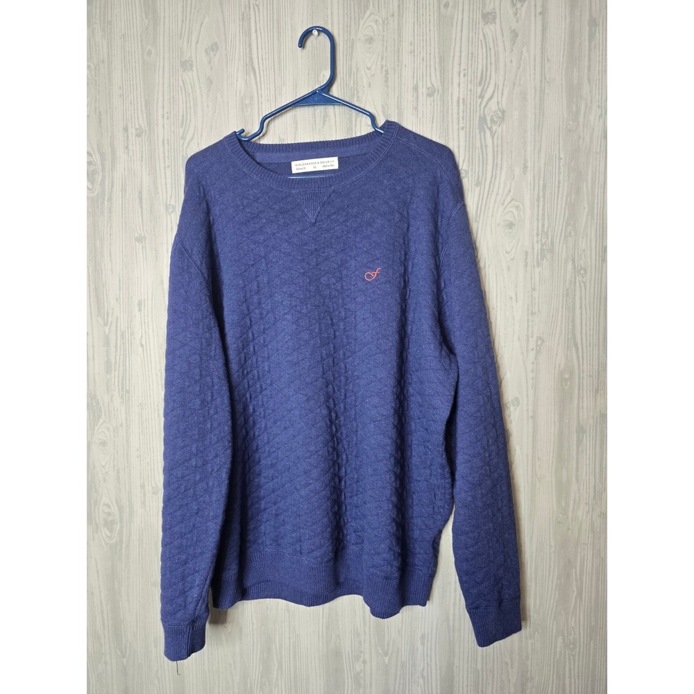 olderness & Bourne Ward Sweater Mens XL Heathered Atlantic Blue Cotton Golf